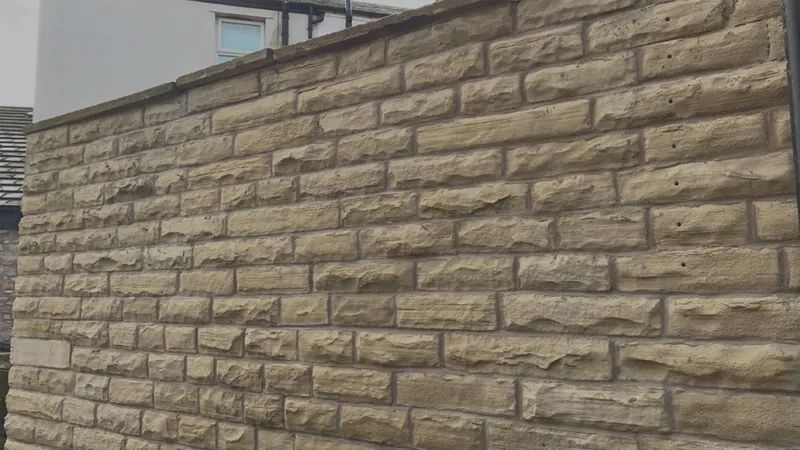 Repointed natural stone wall in Harrogate